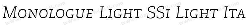 Monologue Light SSi Light Italic字体转换